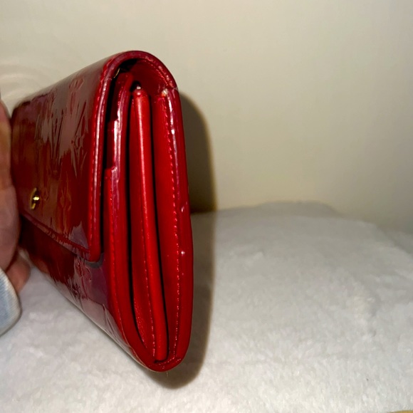 LOUIS VUITTON Vernis Portefeuille Sarah Rayeur Bifold Long Wallet M91716 - Picture 10 of 11